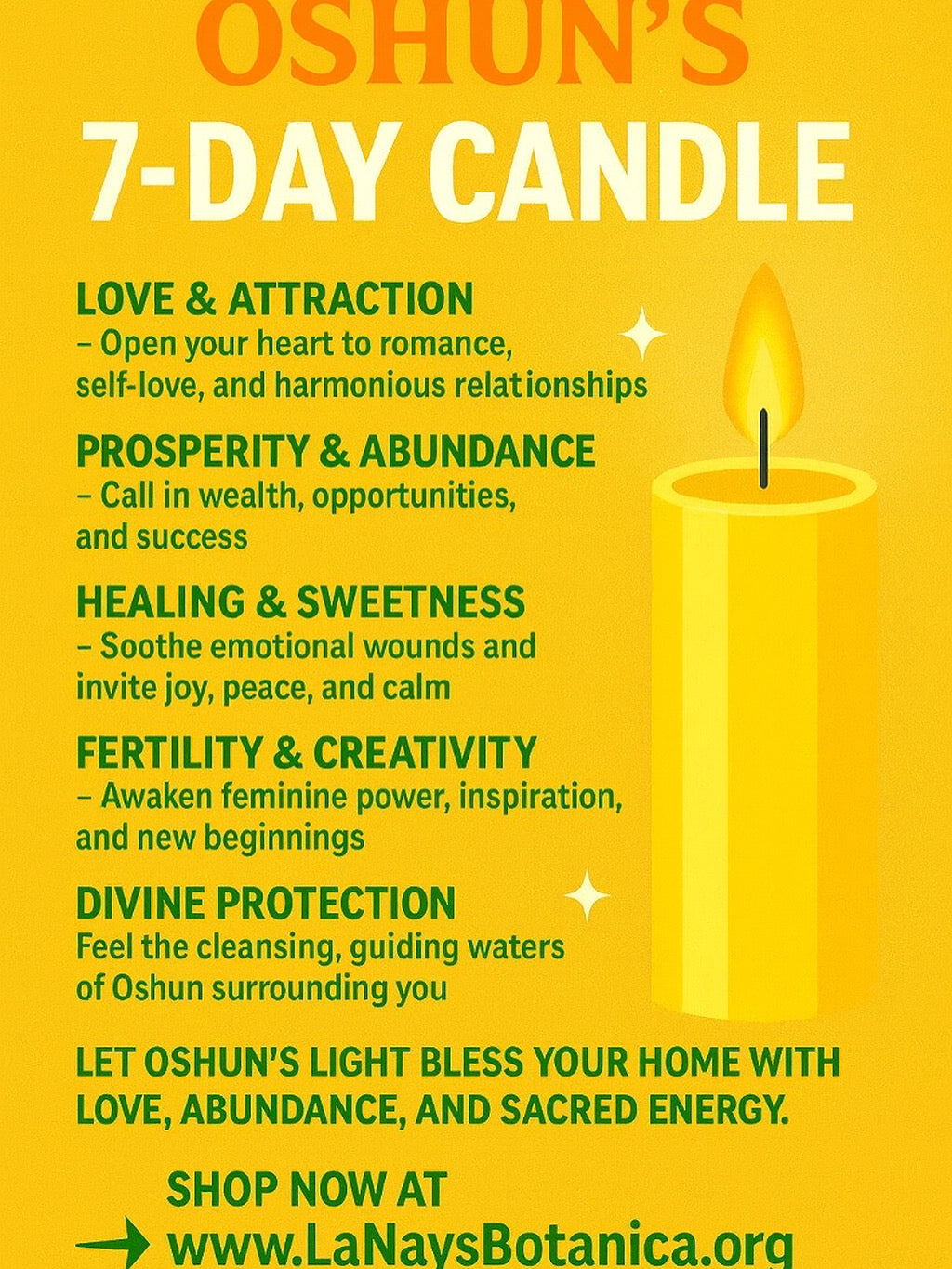 Oshun’s 7day Candle