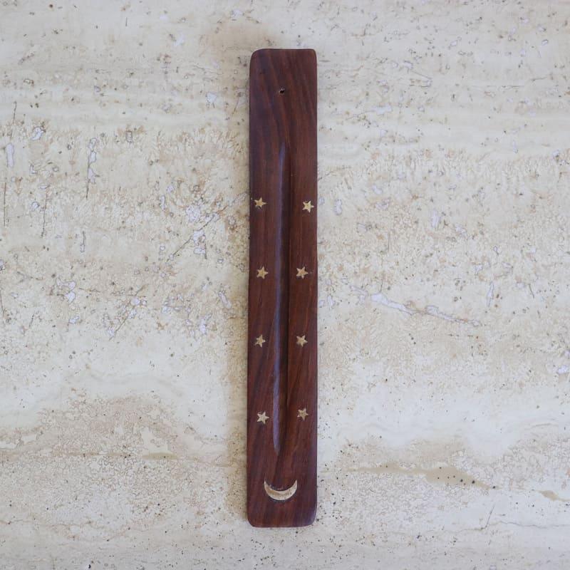 Wooden Moon incense holder
